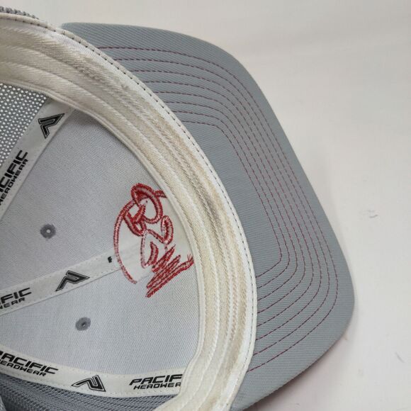 Pacific Headwear Men's Fitted Hat Gray Size L/XL 7 3/8 - 8 Embroidered BSM Logo - Picture 11 of 11